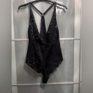 Black Lace V-Neck Bodysuit